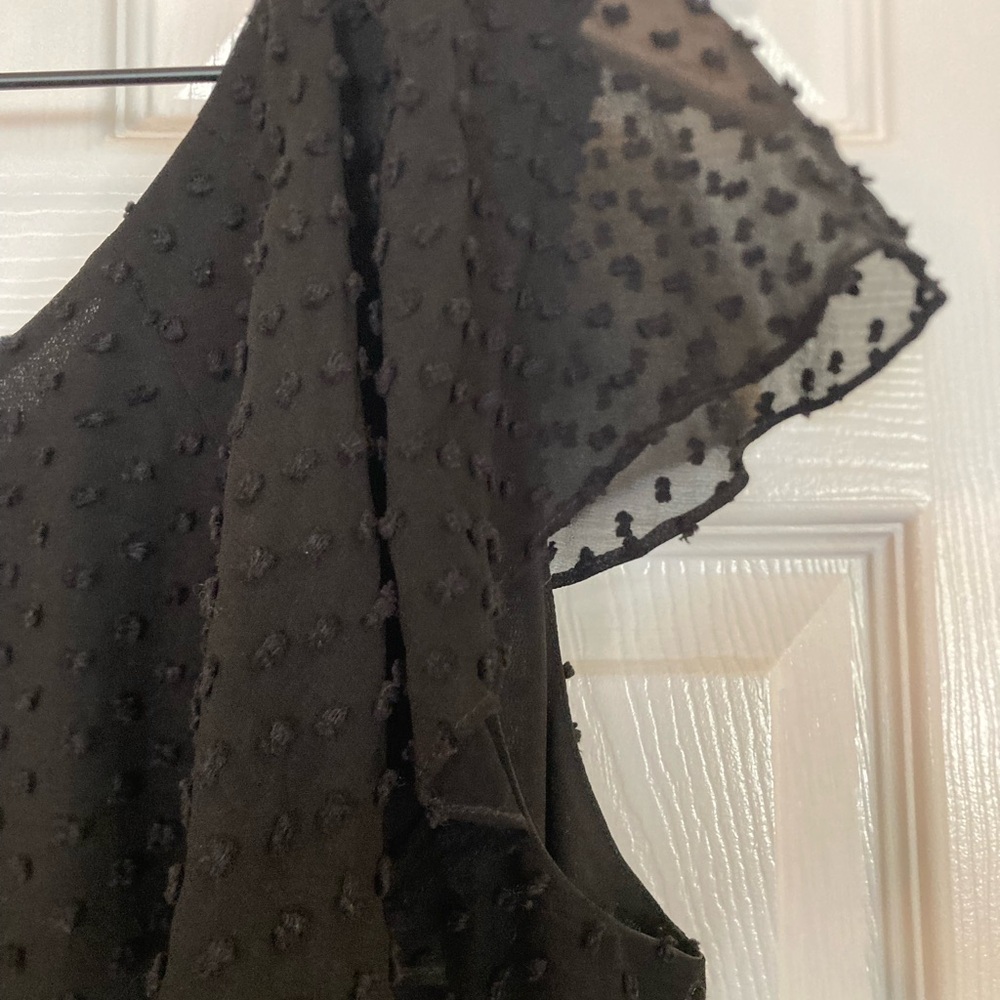 J. Crew Black Textured Asymmetrical Dress
